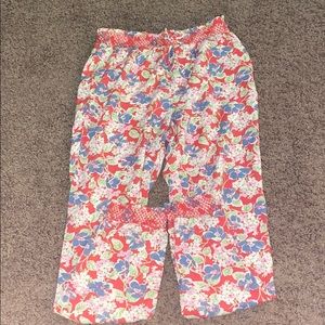 Floral cuffed pants